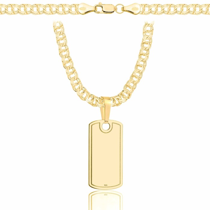 POZŁACANY SREBRNY ŁAŃCUSZEK GALIBARDI Z NIEŚMIERTELNIKIEM 925 585 - 4,5MM