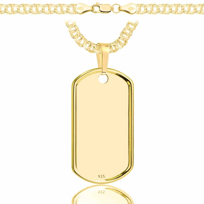 POZŁACANY SREBRNY ŁAŃCUSZEK GALIBARDI Z NIEŚMIERTELNIKIEM 925 585 - 4,5MM