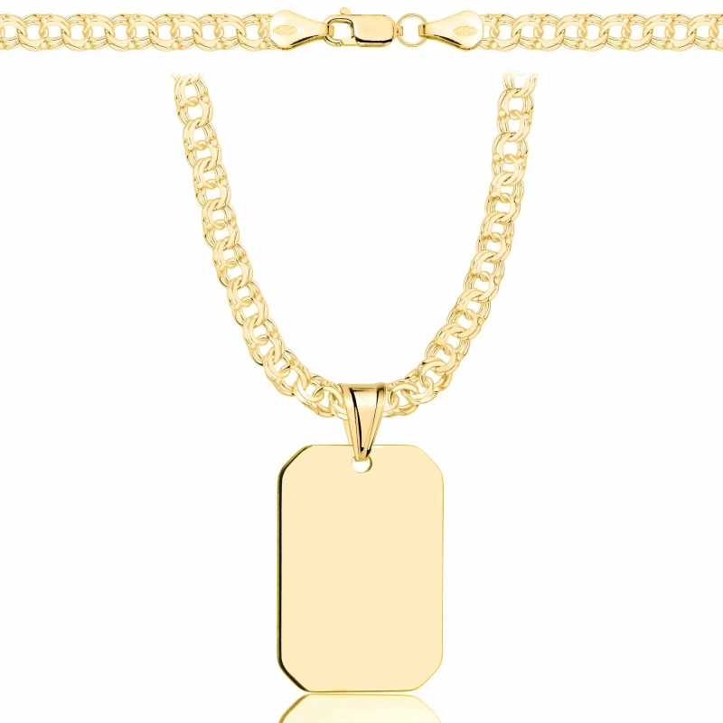 POZŁACANY SREBRNY ŁAŃCUSZEK GALIBARDI Z NIEŚMIERTELNIKIEM 925 585 - 4,5MM