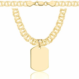 POZŁACANY SREBRNY ŁAŃCUSZEK GALIBARDI Z NIEŚMIERTELNIKIEM 925 585 - 6,5MM
