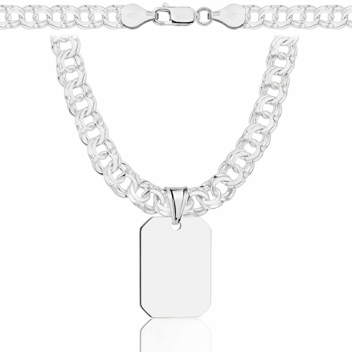 SREBRNY ŁAŃCUSZEK GALIBARDI Z NIEŚMIERTELNIKIEM 925 - 6,5MM