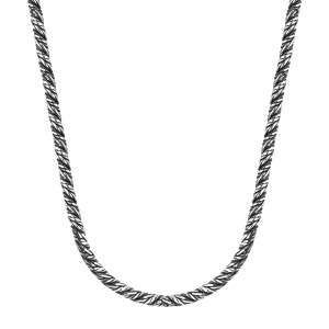 SREBRNY RODOWANY OKSYDOWANY ŁAŃCUSZEK OKRĄGŁY 925 – 3MM