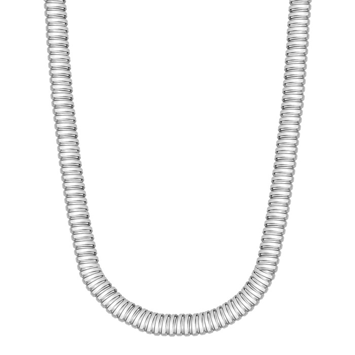 SREBRNY RODOWANY ŁAŃCUSZEK SPRĘŻYNOWY 925 – 5MM