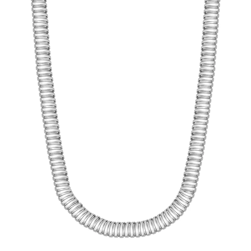 SREBRNY RODOWANY ŁAŃCUSZEK SPRĘŻYNOWY 925 – 5MM
