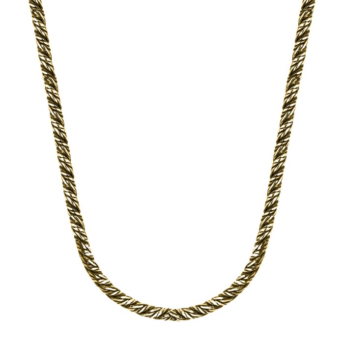 SREBRNY POZŁACANY OKSYDOWANY ŁAŃCUSZEK OKRĄGŁY 925 – 3MM