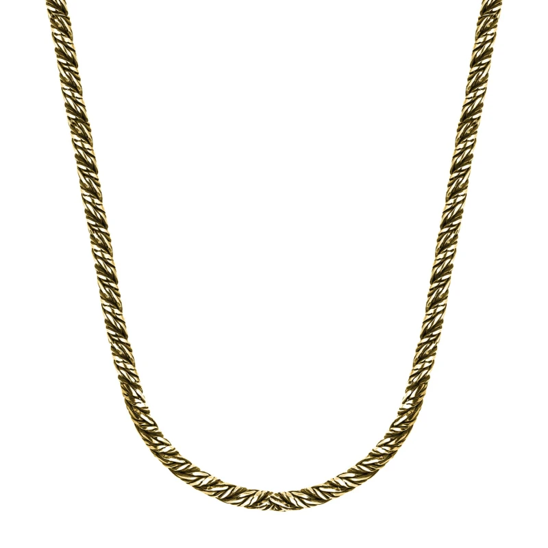 SREBRNY POZŁACANY OKSYDOWANY ŁAŃCUSZEK OKRĄGŁY 925 – 3MM