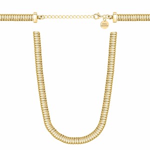 SREBRNY POZŁACANY ŁAŃCUSZEK SPRĘŻYNOWY 925 585 – 5MM