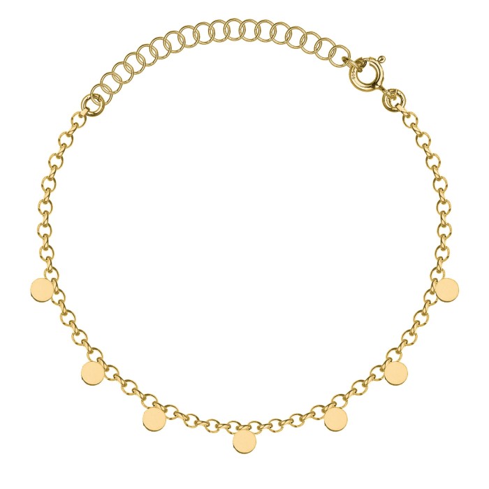 SREBRNA POZŁACANA BRANSOLETKA ANKIER Z DROBNYMI OKRĄGŁYMI OGNIWAMI 925 585 – 1MM