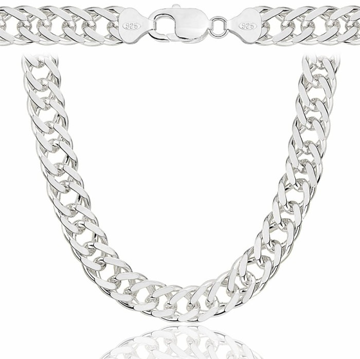 SREBRNY ŁAŃCUSZEK ROMBO 925 - 10MM