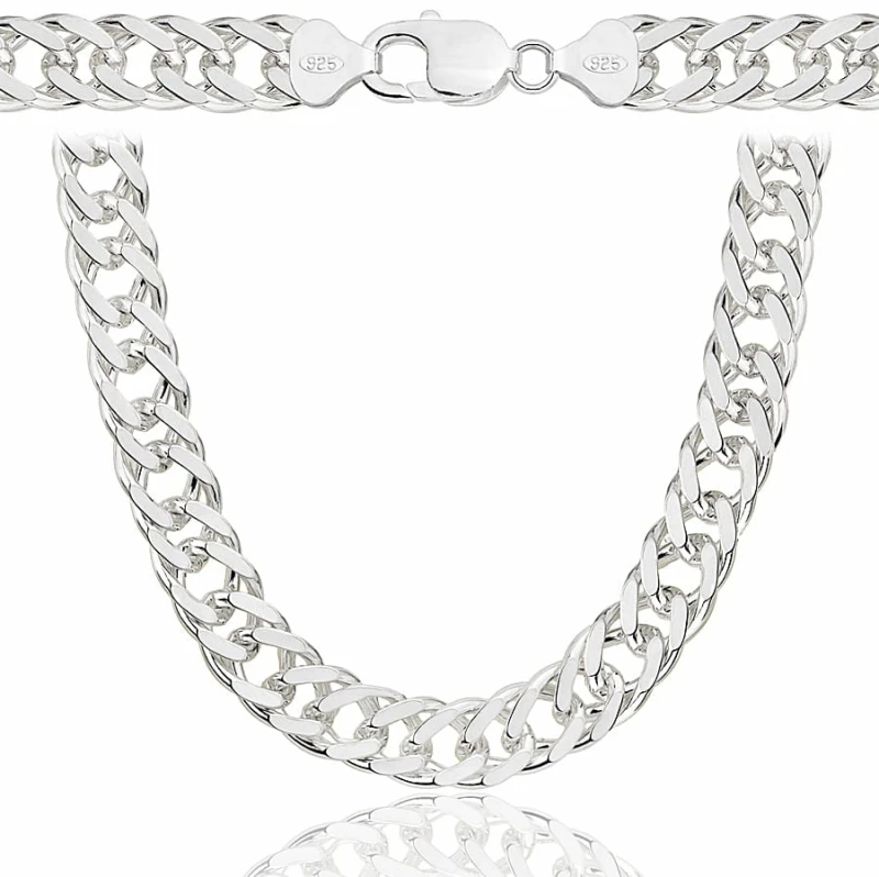SREBRNY ŁAŃCUSZEK ROMBO 925 - 10MM