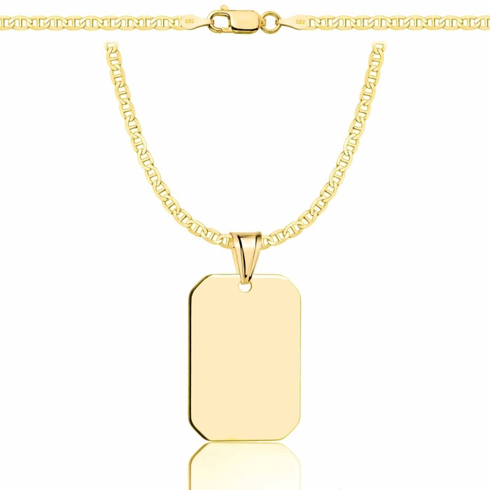 SREBRNY POZŁACANY ŁAŃCUSZEK GUCCI Z NIEŚMIERTELNIKIEM 925 585 - 2,6MM