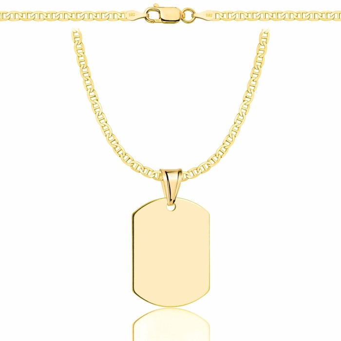 SREBRNY POZŁACANY ŁAŃCUSZEK GUCCI Z NIEŚMIERTELNIKIEM 925 585 - 2,6MM