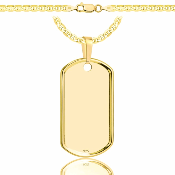 SREBRNY POZŁACANY ŁAŃCUSZEK GUCCI Z NIEŚMIERTELNIKIEM 925 585 - 3,5MM