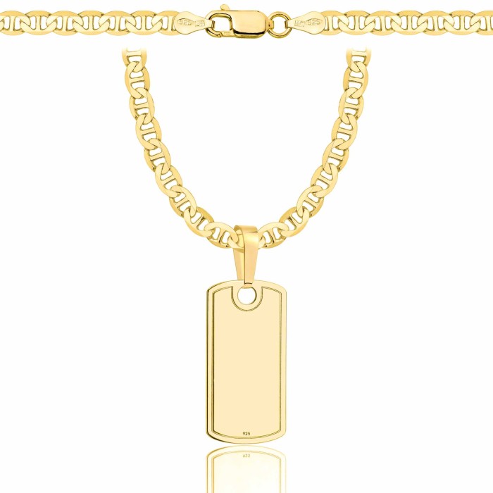 SREBRNY POZŁACANY ŁAŃCUSZEK GUCCI Z NIEŚMIERTELNIKIEM 925 585 - 4,5MM