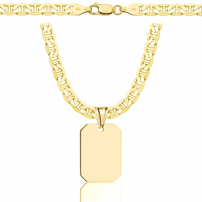 SREBRNY POZŁACANY ŁAŃCUSZEK GUCCI Z NIEŚMIERTELNIKIEM 925 585 - 5,5MM