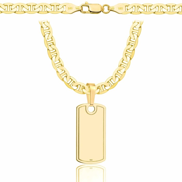 SREBRNY POZŁACANY ŁAŃCUSZEK GUCCI Z NIEŚMIERTELNIKIEM 925 585 - 5,5MM