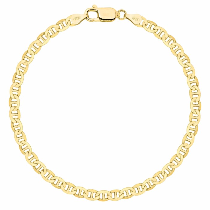 POZŁACANA SREBRNA BRANSOLETKA GUCCI 925 585 - 4,5MM