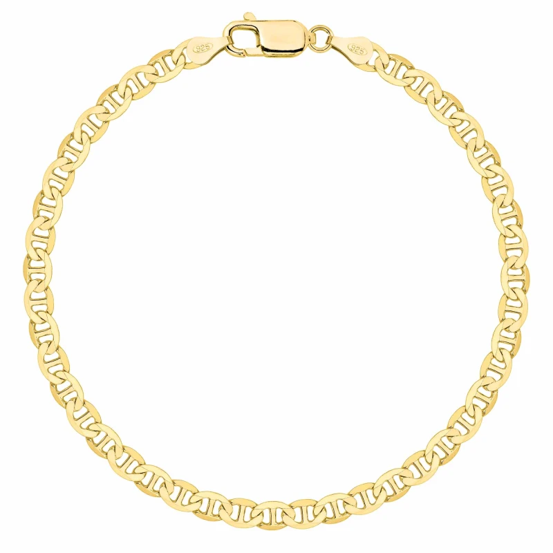 POZŁACANA SREBRNA BRANSOLETKA GUCCI 925 585 - 4,5MM