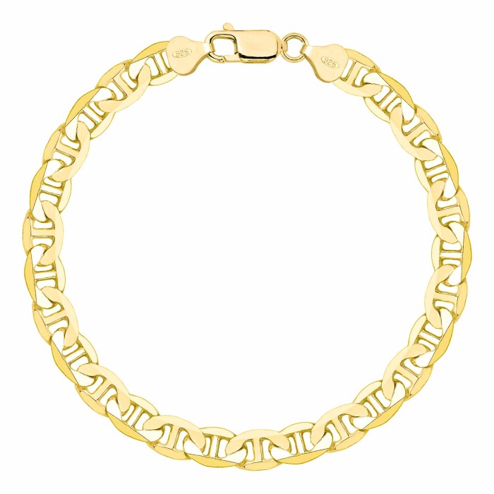 POZŁACANA SREBRNA BRANSOLETKA GUCCI 925 585 - 6,5MM