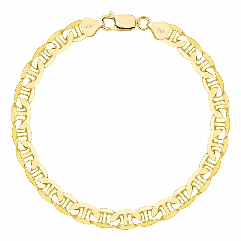 POZŁACANA SREBRNA BRANSOLETKA GUCCI 925 585 - 6,5MM