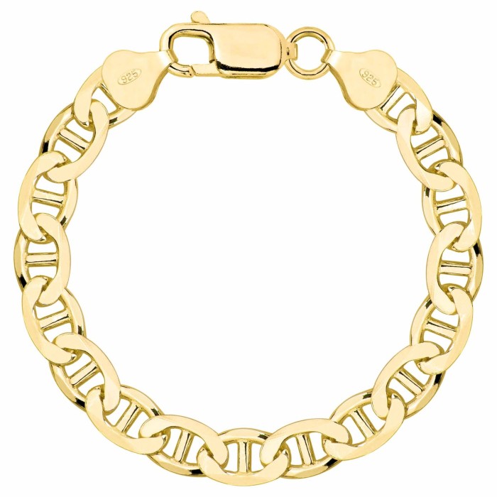 POZŁACANA SREBRNA BRANSOLETKA GUCCI 925 585 - 10,5MM