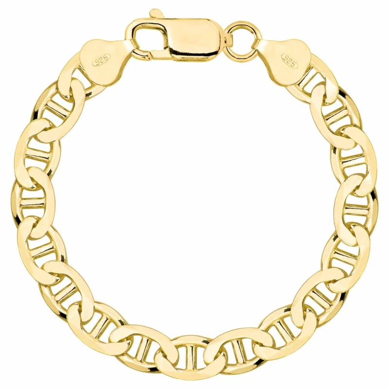 POZŁACANA SREBRNA BRANSOLETKA GUCCI 925 585 - 10,5MM