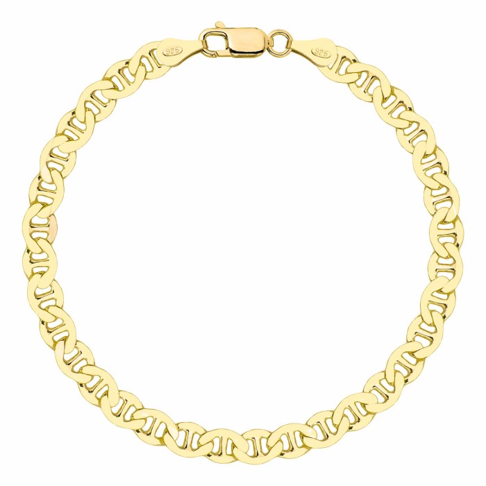 POZŁACANA SREBRNA BRANSOLETKA GUCCI 925 585 - 5,5MM