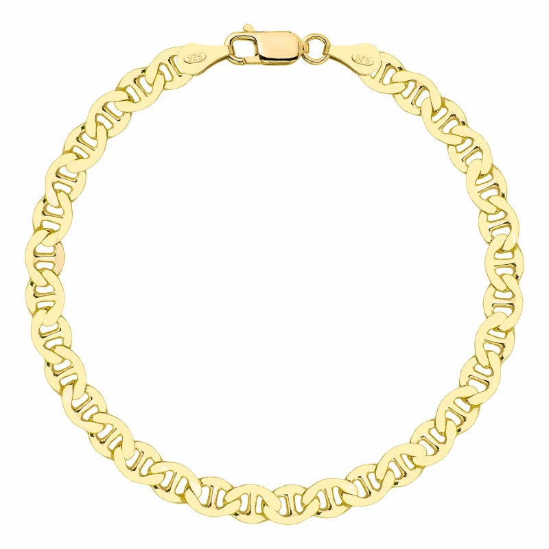 POZŁACANA SREBRNA BRANSOLETKA GUCCI 925 585 - 5,5MM