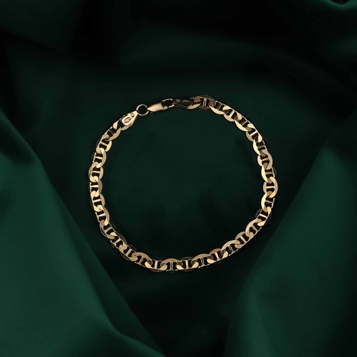 POZŁACANA SREBRNA BRANSOLETKA GUCCI 925 585 - 5,5MM