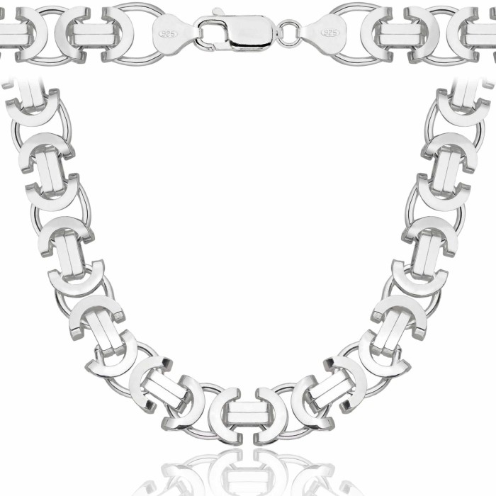 SREBRNY ŁAŃCUSZEK ETRUSKA 925 - 10MM