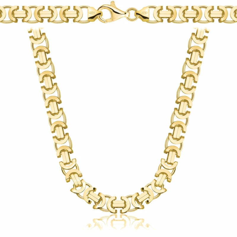 POZŁACANY SREBRNY ŁAŃCUSZEK ETRUSKA 925 585 - 6,2MM