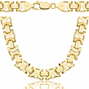 POZŁACANY SREBRNY ŁAŃCUSZEK ETRUSKA 925 585 - 8,5MM