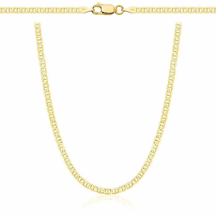 POZŁACANY SREBRNY ŁAŃCUSZEK GUCCI 925 585 - 2,6MM