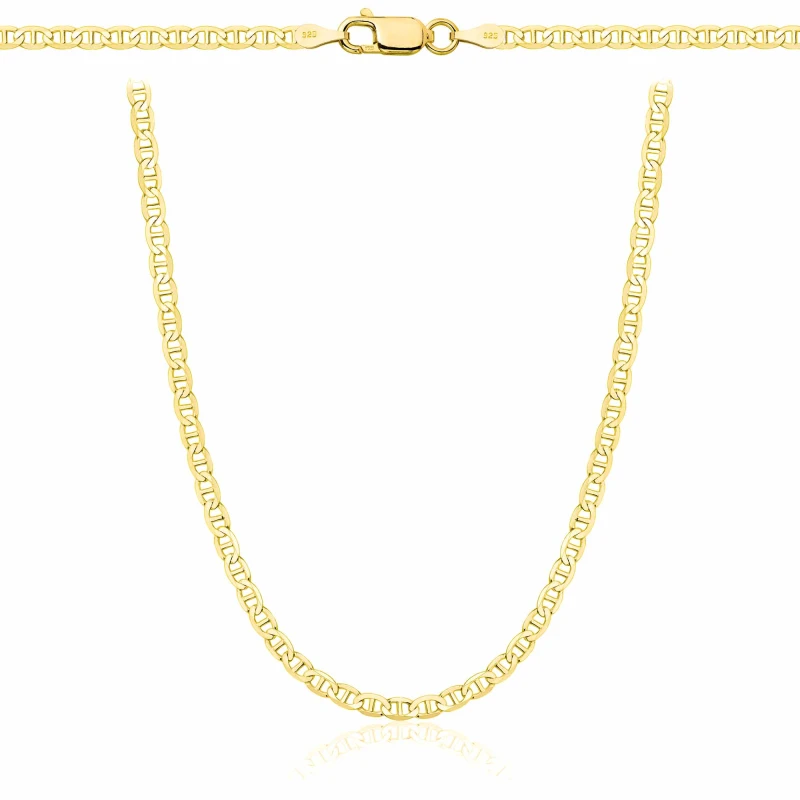 POZŁACANY SREBRNY ŁAŃCUSZEK GUCCI 925 585 - 2,6MM