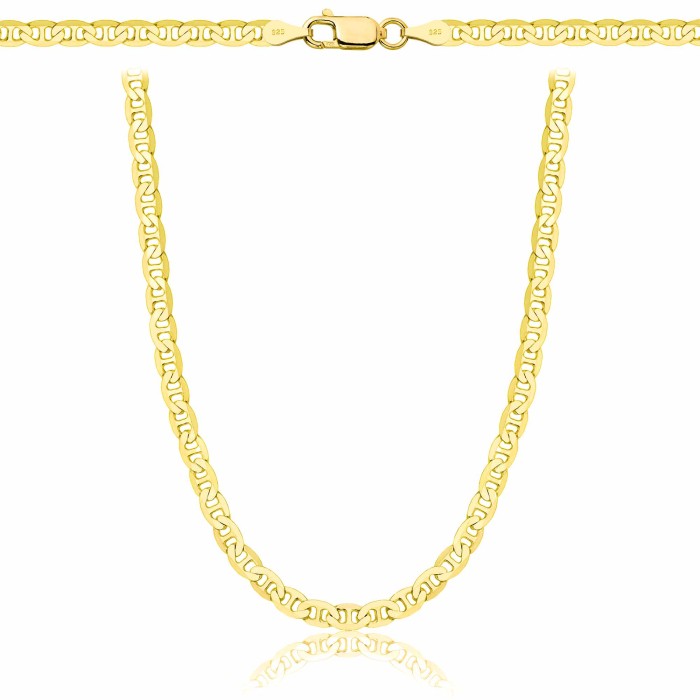 POZŁACANY SREBRNY ŁAŃCUSZEK GUCCI 925 585 - 3,5MM