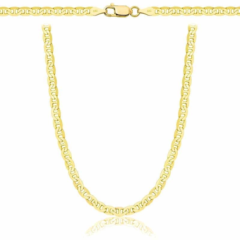 POZŁACANY SREBRNY ŁAŃCUSZEK GUCCI 925 585 - 3,5MM