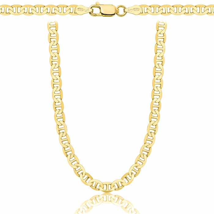 POZŁACANY SREBRNY ŁAŃCUSZEK GUCCI 925 585 - 4,5MM