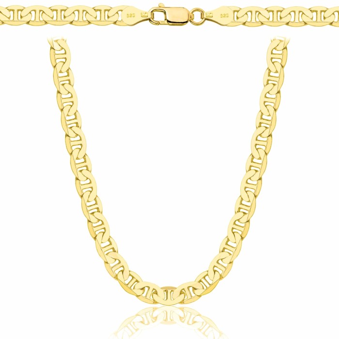 POZŁACANY SREBRNY ŁAŃCUSZEK GUCCI 925 585 - 5,5MM