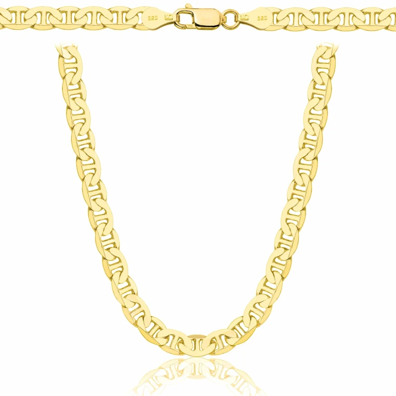 POZŁACANY SREBRNY ŁAŃCUSZEK GUCCI 925 585 - 5,5MM