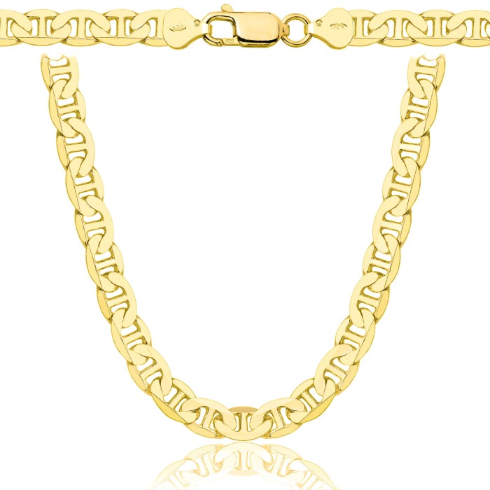 POZŁACANY SREBRNY ŁAŃCUSZEK GUCCI 925 585 - 6,5MM