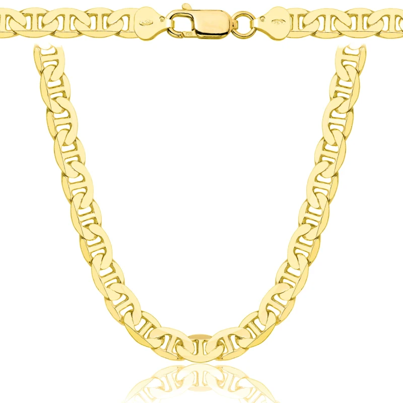 POZŁACANY SREBRNY ŁAŃCUSZEK GUCCI 925 585 - 6,5MM