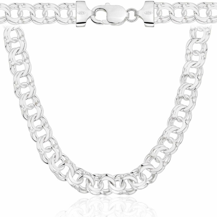 SREBRNY ŁAŃCUSZEK GALIBARDI 925 - 9,5MM
