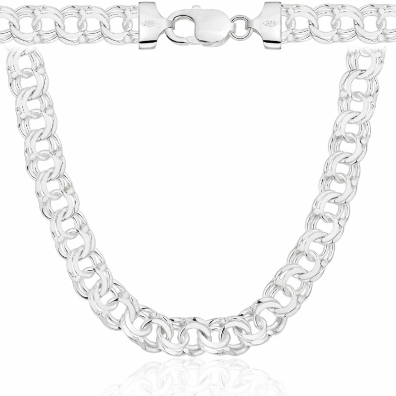 SREBRNY ŁAŃCUSZEK GALIBARDI 925 - 9,5MM