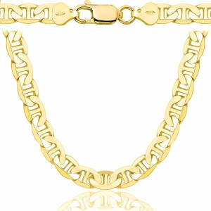 POZŁACANY SREBRNY ŁAŃCUSZEK GUCCI 925 585 - 8MM