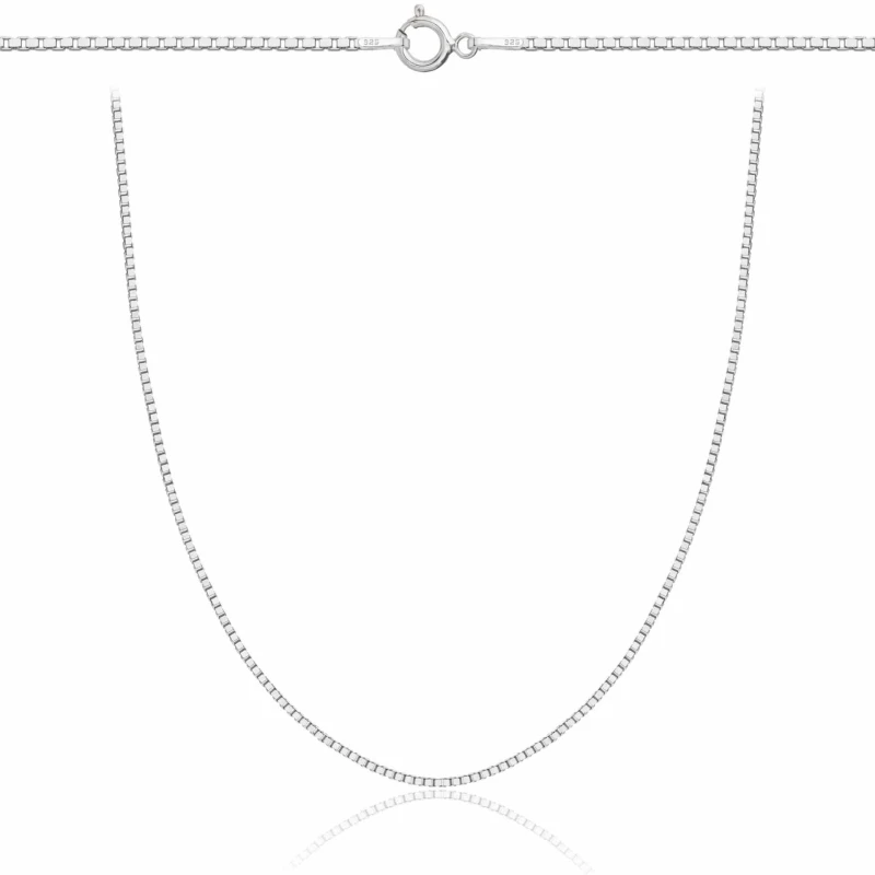 SREBRNY ŁAŃCUSZEK KOSTKA 925 - 1MM