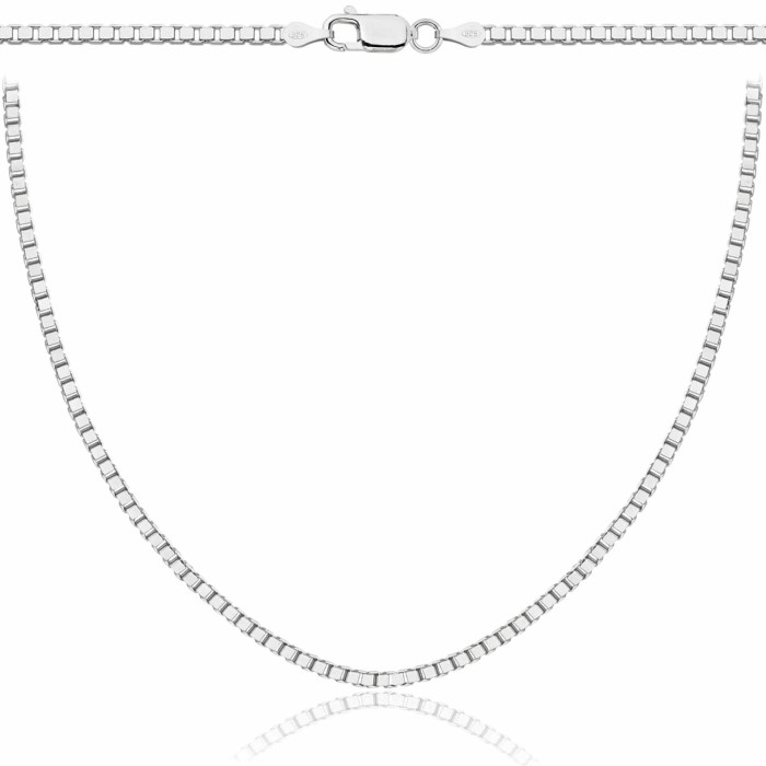 SREBRNY ŁAŃCUSZEK KOSTKA 925 - 2MM