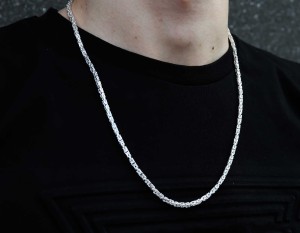 SREBRNY ŁAŃCUSZEK KRÓLEWSKI 925 - 3MM