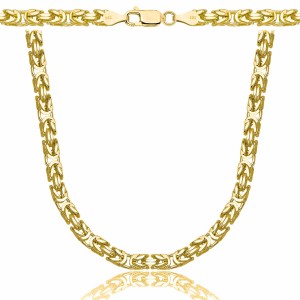 POZŁACANY SREBRNY ŁAŃCUSZEK KRÓLEWSKI 925 585 - 4,5MM