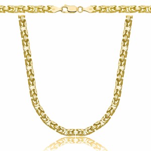 POZŁACANY SREBRNY ŁAŃCUSZEK KRÓLEWSKI 925 585 - 4MM
