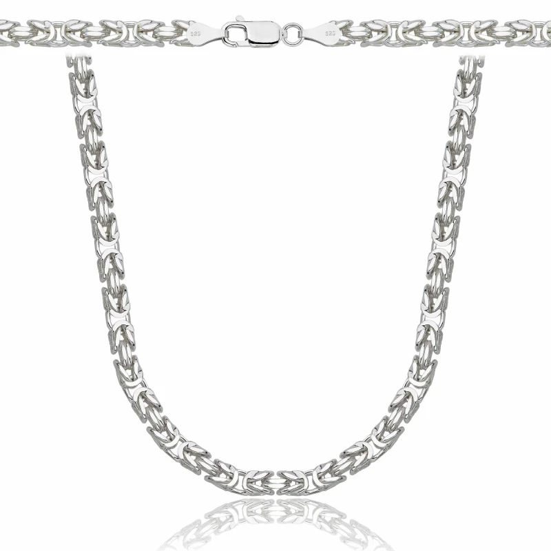 SREBRNY ŁAŃCUSZEK KRÓLEWSKI 925 - 4MM